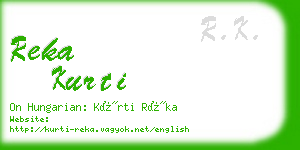 reka kurti business card